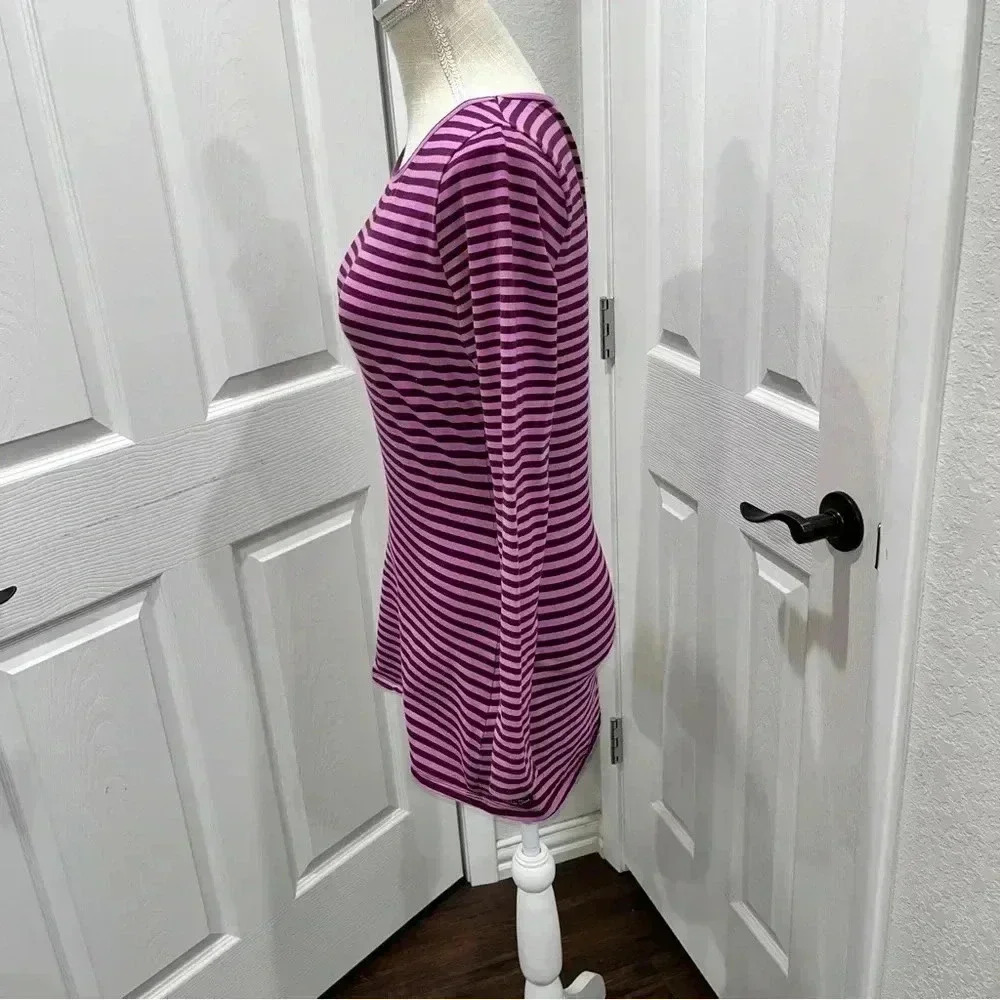 Matilda Jane round of applause stretch striped long sleeve scoop neck shirt - Picture 3 of 8